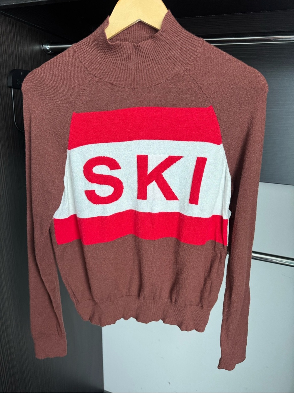 OFFLINE by Aerie SKI Colorblock Mock-Neck Sweater Size M